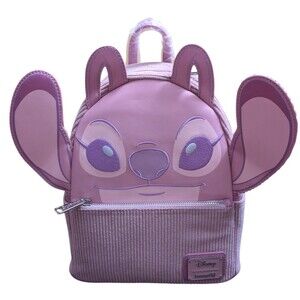 Disney Loungefly Angel Mini Backpack Pink Purple Ears NEW w/ Tags